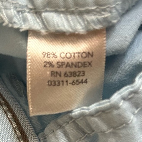 Christopher Banks Sky Blue Comfort Waist Chino Flat Front Capris sz 14  POCKETS - Picture 6 of 9
